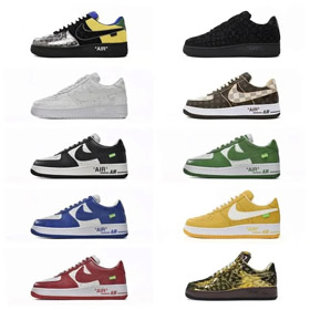 Nike LOUIS VUITTON Air Force 1 bas Casual bas-top mode Sneakers-2919  