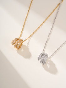 Bulgari serpent os plein diamant collier-3795  