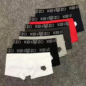 KENZO à la mode grand logo brodé tigre tête shorts boxeur sous-vêtements 2PCS-2406  