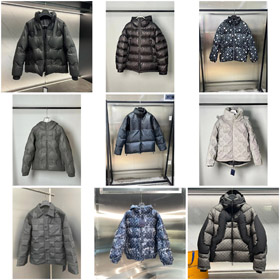 LOUIS VUITTON SS23 monochrome à capuchon à manches longues à fermeture éclairée veste en bas-4280  