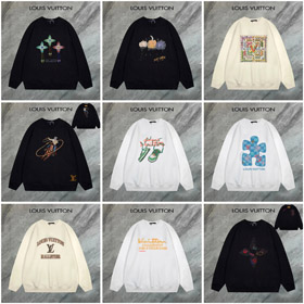 Louis Vuitton LV imprimé graphique texte brodé sweatshirt-4405  