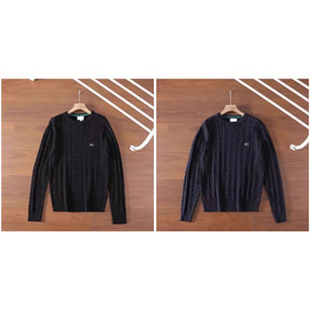 Lacoste mode câble cou rond pull couleur monochrome pull-4481  