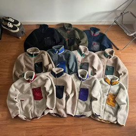 Patagonie couleur bloqué sweat à capuche doublé en polaire-4826  