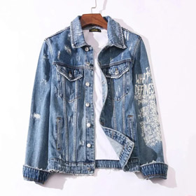 Domrebel nouvelle veste en denim tendance-4898  