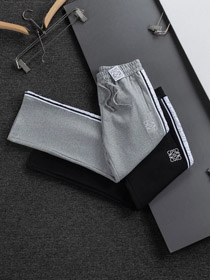 Lowe nouveau pantalon à jambes droites avec rayures latérales et bande-4921  