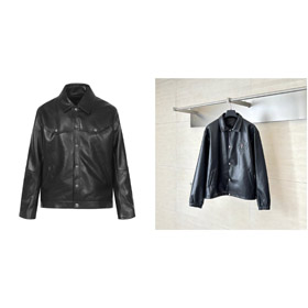 Chrome Hearts CH Nouveau style veste en cuir avec grands bras brodés-5009  