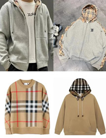 Burberry plaid sweat-shirt à capuche-5082  