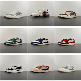 Nike Travis Scott x Jordan Air Jordan 1 chaussures de patinage à haut bas-5105  