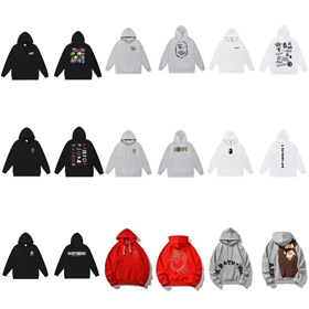 Un BATHING APE BAPE Loose Fit imprimé Hoodie-5147  