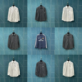 Balenciaga chemise à manches longues à col monochrome-5163  