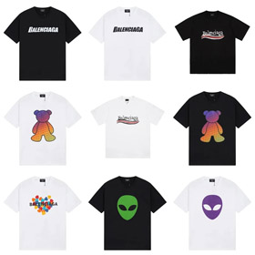 Balenciaga nouveau tissu double couche imprimé à manches courtes T-shirt-5177  