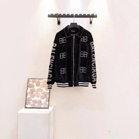 Balenciaga nouvelle laine brodée veste de baseball-5181  