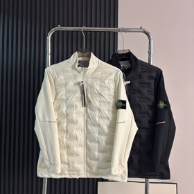 Veste légère Stone Island avec col debout et bouton fermeture-5189  