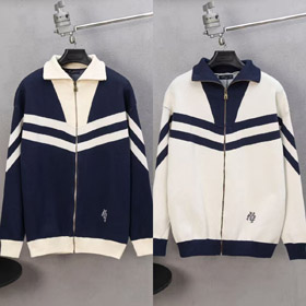 Louis Vuitton (LV) nouvelle lettre d'arrivée brodé zip-up pull tricoté-5220  