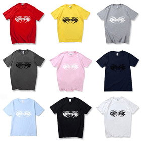 Ghostemane T-shirt à manches courtes imprimé de style noir européen et américain-5225  