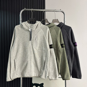 Stone Island zip-up veste à capuche doublée en polaire-5247  