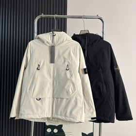 Stone Island Down-rempli coton veste à capuchon-5256  