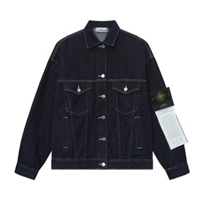 Stone Island vintage lavé veste en denim couleur solide-5265  