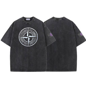 Stone Island lavé et détresse à manches courtes casual vintage T-shirt-5270  