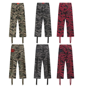 Hellstar nouveau brodé ruban jambe droite camouflage pantalon de travail-5280  