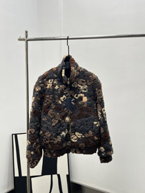 Louis Vuitton LV nouvelle veste en cuir d'agneau jacquard réversible-5305  