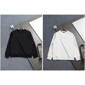 Prada nouveau sweat-shirt loose-fit avec poches à manches zippées et triangle métallique logo-5323  