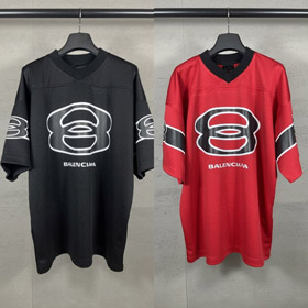 Balenciaga nouveau imprimé arrière numéro 25 style jersey décontracté lâche manches courtes T-shirt-5327  