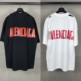 Balenciaga nouvelle collection détresse et faded loose-fit T-shirt à manches courtes avec print-5335  