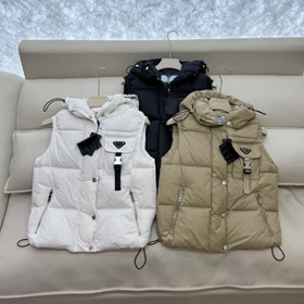 Prada nouvelle veste à capuchon multi-poche en bas-5347  