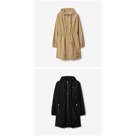 Burberry nouveau style stand-collar monté taille à capuchon à coupe libre veste-5359  