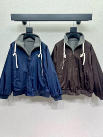 Miu Miu nouvelle veste décontractée à fermeture éclair réversible-5373  