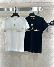 Dior nouveau col rond manches courtes décontracté et polyvalent T-shirt-5375  