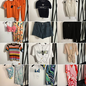 T-shirt et pantalon à manches courtes Prada Dior Chanel set-5393  