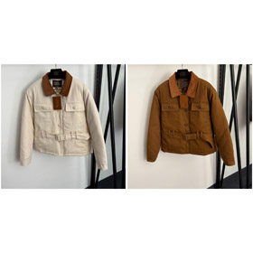 Loro Piana nouveau col corduroy manches longues veste en coton rembourré-5409  