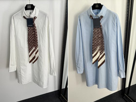 Louis Vuitton (LV) nouvelle collection monogramme logo col à cravate chemise robe-5411  
