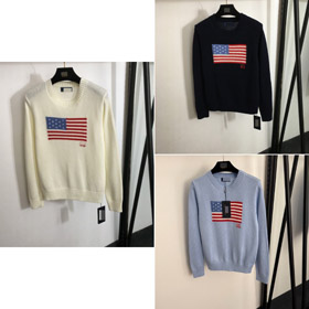 Polo Ralph Lauren nouveau pull en tricot à manches longues avec drapeau américain motif-5412  