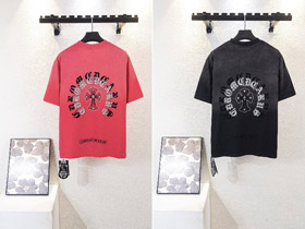 Chrome Hearts CH nouveau T-shirt à manches courtes brodé lavé-5419  