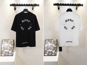 Chrome Hearts CH nouveau design T-shirt à manches courtes avec patches brodés-5423  