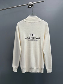 Balenciaga nouveau faux deux pièces laine tricot veste cardigan-5483  