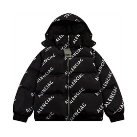 Balenciaga all-over logo imprimé veste en coton réversible-5487  
