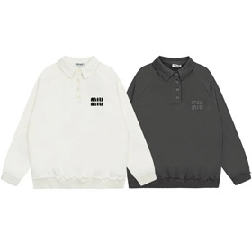 Miu Miu sweatshirt à col brodé-5503  