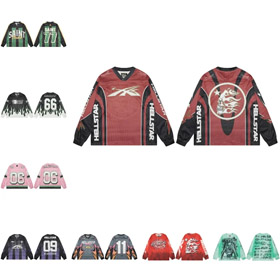 L'enfer étoile couche de base à manches longues loose détresse sweatshirt-5533  