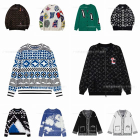 Louis Vuitton LV Nouveau Intarsia Jacquard tricot pull-5544  