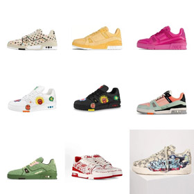 Louis Vuitton LV Trainer Baskets à haut bas-5575  