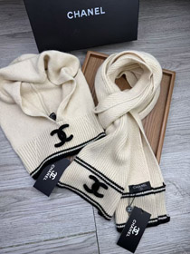 Nouveau classique et polyvalent de Chanel laine tricotée écharpe chaude-5600  