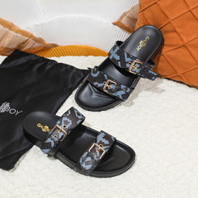 GalxBoy plus taille métal double boucle sandales-5654  