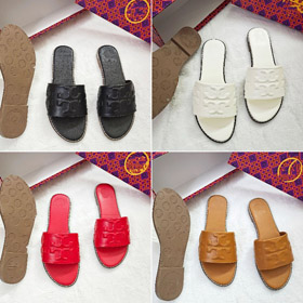 Tory Burch nouvelles sandales de glisse plates tout cuir-5663  