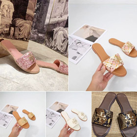 Tory Burch nouvelles sandales plates métalliques-5668  