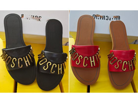 Moschino nouvelles sandales antidérapantes en cuir authentique-5675  