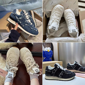 New Balance x Miu Miu NB 574 lace-up rond-orteil bas-top chaussures de sport-5686  